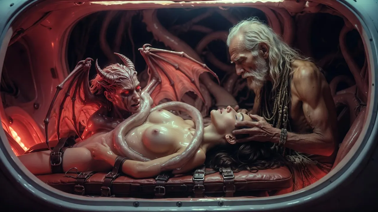 Demonic pair example used for two-being sexual geometry work